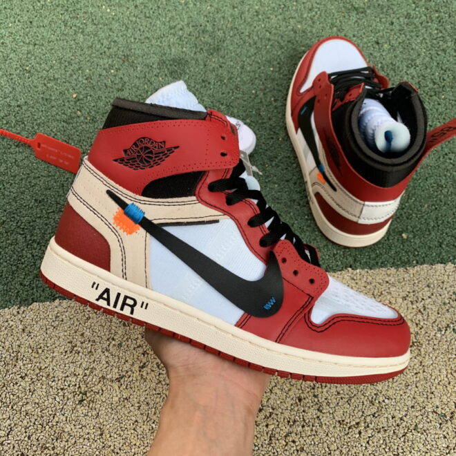 OFF WHITE Air Jordan 1 Chicago Red Extended Size - Image 19