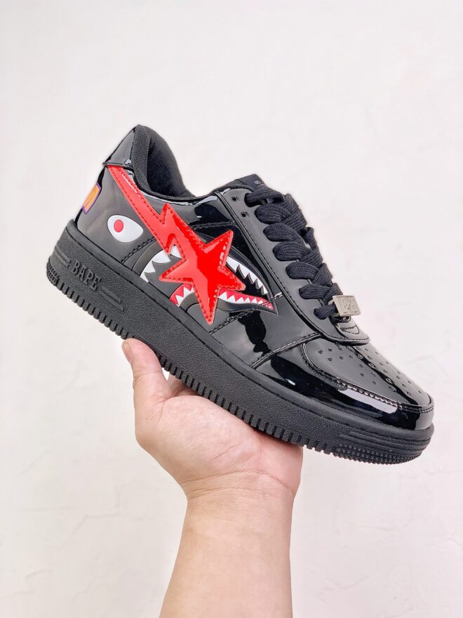 A Bathing Ape Bape Sta Low Shark Black - Image 8