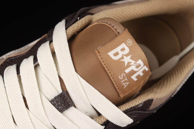 A Bathing Ape Bape SK8 STA Brown Ivory - Image 6