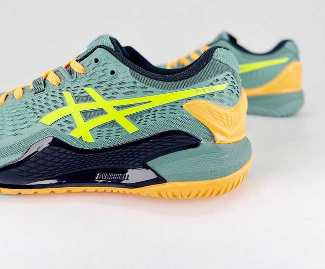 ASICS Gel-Resolution 9 Padel Celadon/Safety Yellow - Image 5