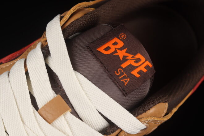 A Bathing Ape Bape SK8 STA Brown Orange - Image 8