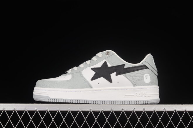 A Bathing Ape Bape STA Low Grey Black - Image 3