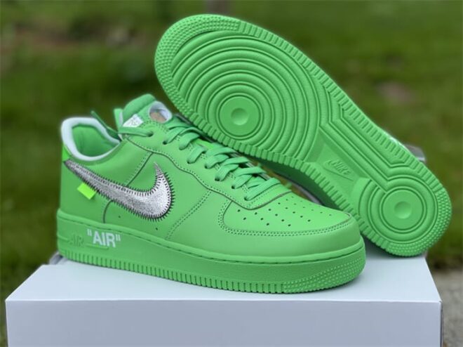 Nike Air Force 1 Low Off-White Light Green Spark - Image 6