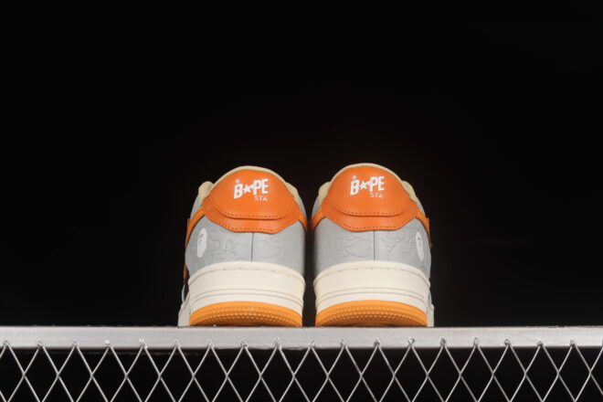 A Bathing Ape Bape STA "Tokyo" Low Grey Orange - Image 8