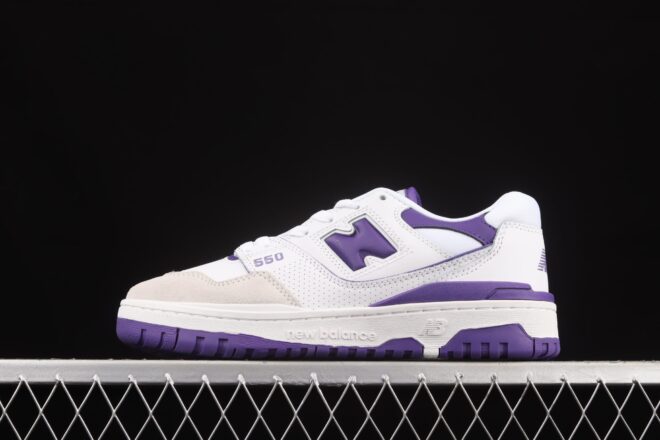 New Balance 550, White Purple - Image 4