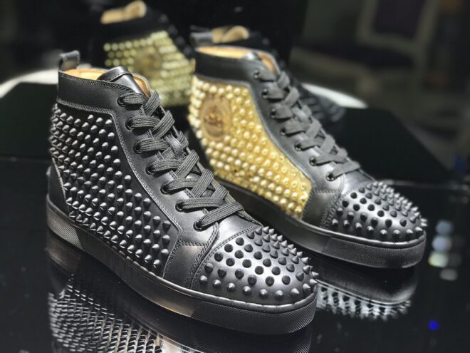 Christian Louboutin Spikes High Top Black - Image 2