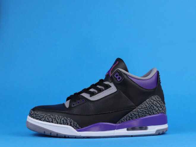 Jordan 3 Retro Black Court Purple - Image 3