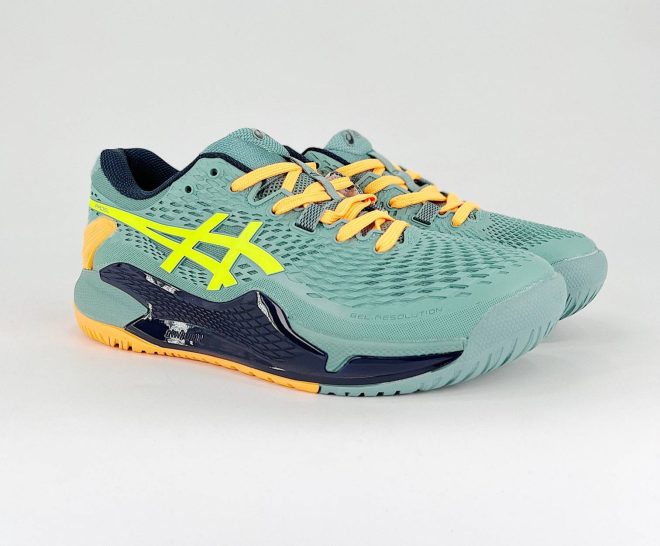 ASICS Gel-Resolution 9 Padel Celadon/Safety Yellow - Image 3