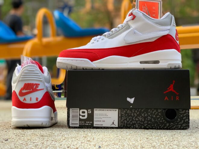 Air Jordan 3 Retro Tinker White University Red - Image 7