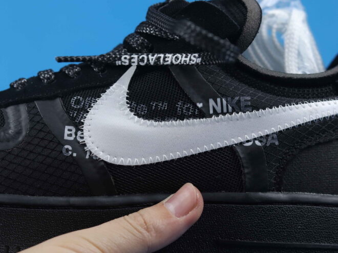 Nike Air Force 1 Low Off-White Black White Replica - Image 4