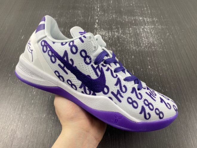 Nike Kobe 8 Protro White Court Purple - Image 5