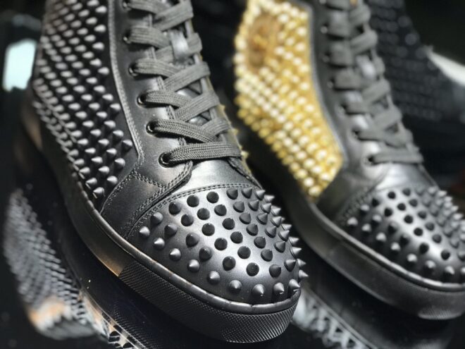 Christian Louboutin Spikes High Top Black - Image 3