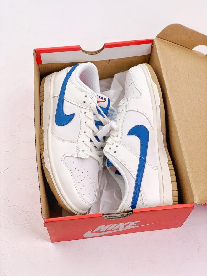 Nike Dunk Low SE Sail Dark Marina Blue - Image 7