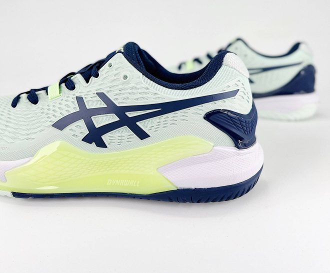 Women's ASICS Gel-Resolution 9 AC in the Pale Mint/Blue - Image 8