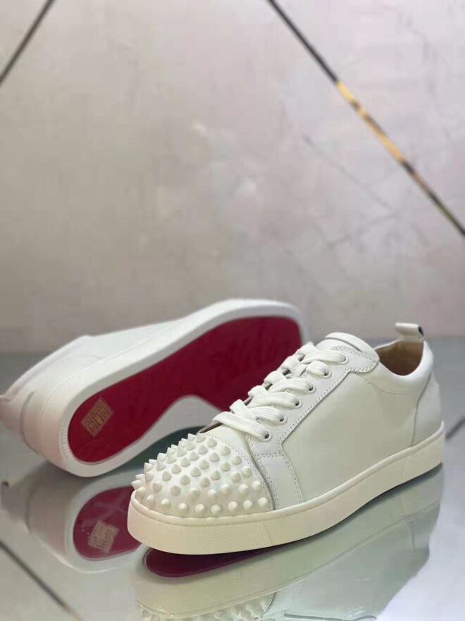 Christian Louboutin Louis Junior Spikes White - Image 6