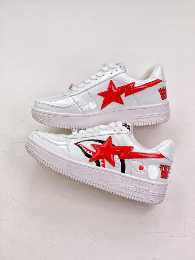 A Bathing Ape Bape Sta Low Shark White - Image 4