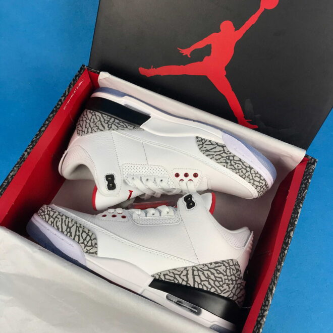 Air Jordan 3 Retro Free Throw Line White Cement - Image 4