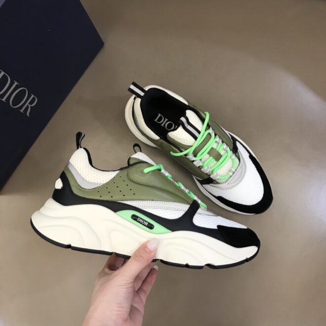 DIOR B22 Sneaker Green Beige Black - Image 3