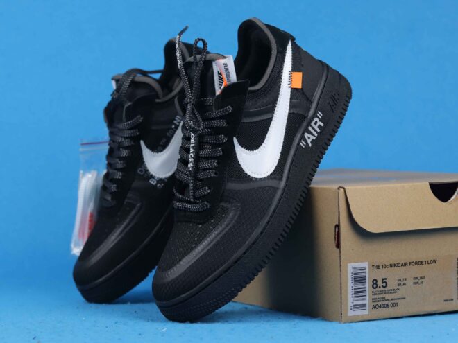 Nike Air Force 1 Low Off-White Black White Replica - Image 10