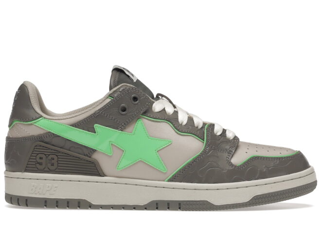 A Bathing Ape Bape SK8 STA Gray Green - Image 2