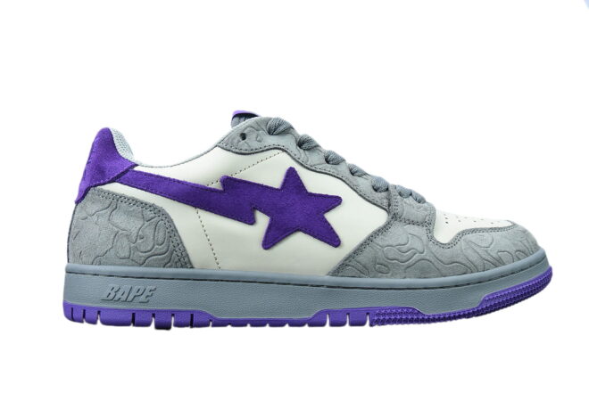 A Bathing Ape Bape STA Sk8 Gray Purple - Image 2