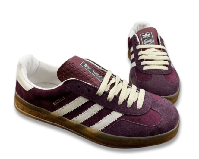 Adidas Gazelle Burgundy Velvet - Image 3