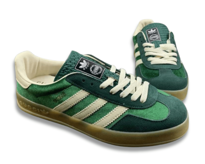 Adidas x Gucci Gazelle Green Sneakers - Image 5