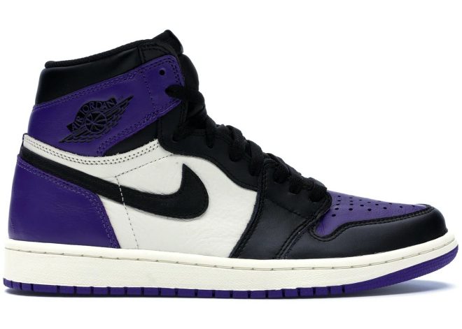 Replica Air Jordan 1 Retro High OG 'Court Purple Toe'||||||