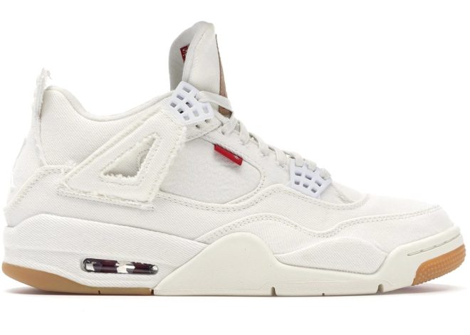 Replica Levi's x Air Jordan 4 Retro 'White Denim'|||||||