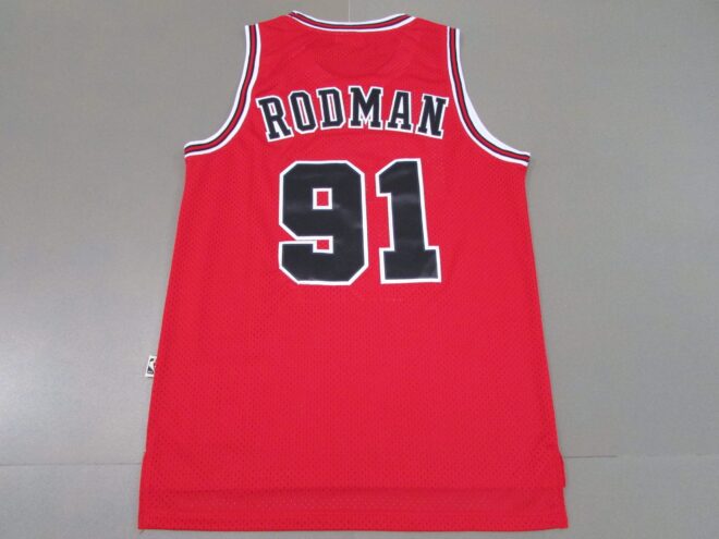 Bull No. 91 Rodman Retro Logo Red - Image 4