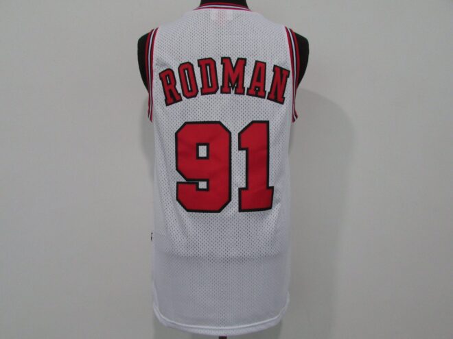 Bull No. 91 Rodman Retro Logo White - Image 2