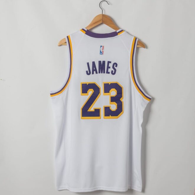 Lakers No. 23 White Embroidered Version - Image 3