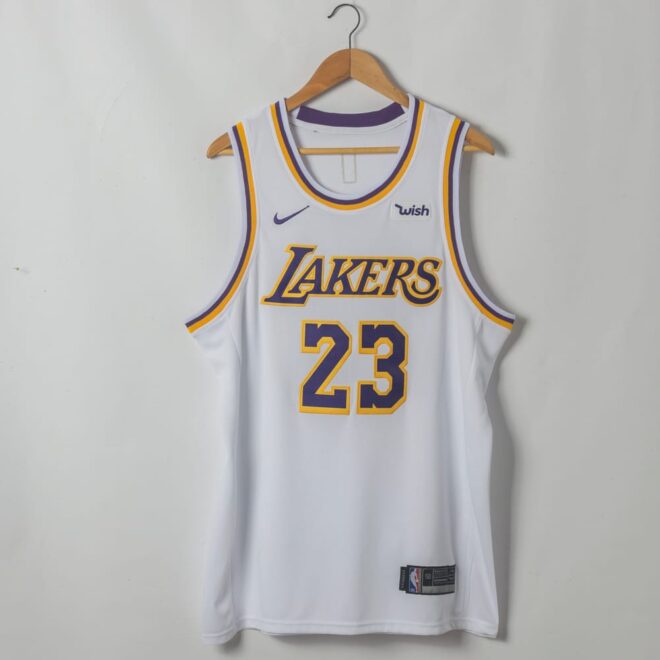 Lakers No. 23 White Embroidered Version - Image 2