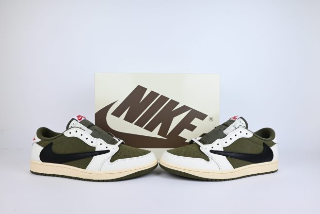 Travis Scott x Air Jordan 1 Low OG Medium Olive - Image 7