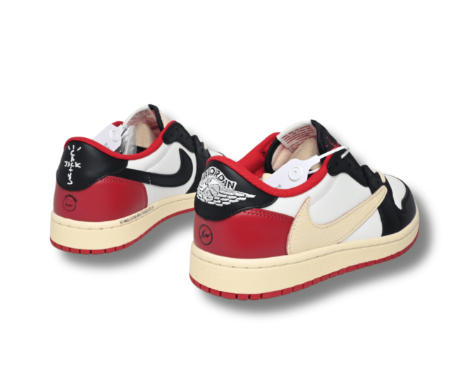 Fragment x Travis Scott x Air Jordan 1 TS White Black University Red - Image 2