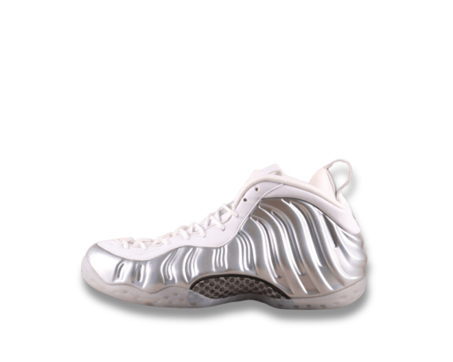 Women's Nike Air Foamposite One Chrome White - Image 5