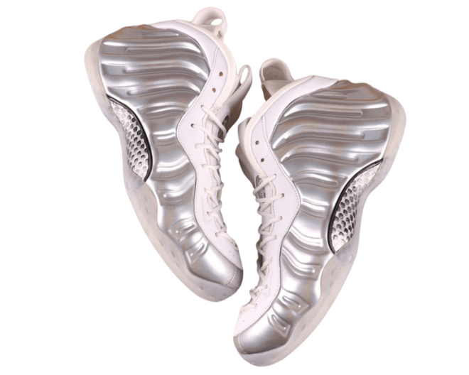 Women's Nike Air Foamposite One Chrome White - Image 6