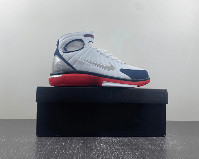 Nike Air Zoom Huarache 2k4 White Red Navy - Image 7