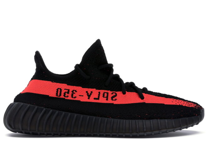 Adidas Yeezy Boost 350 V2 Core Black Red - Image 2