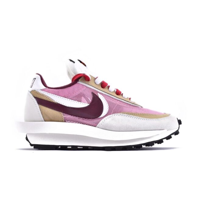 Sacai x Nk LVD Waffle Daybreak, Swoosh Pink Grey White - Image 8