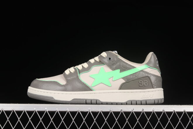 A Bathing Ape Bape SK8 STA Gray Green - Image 3