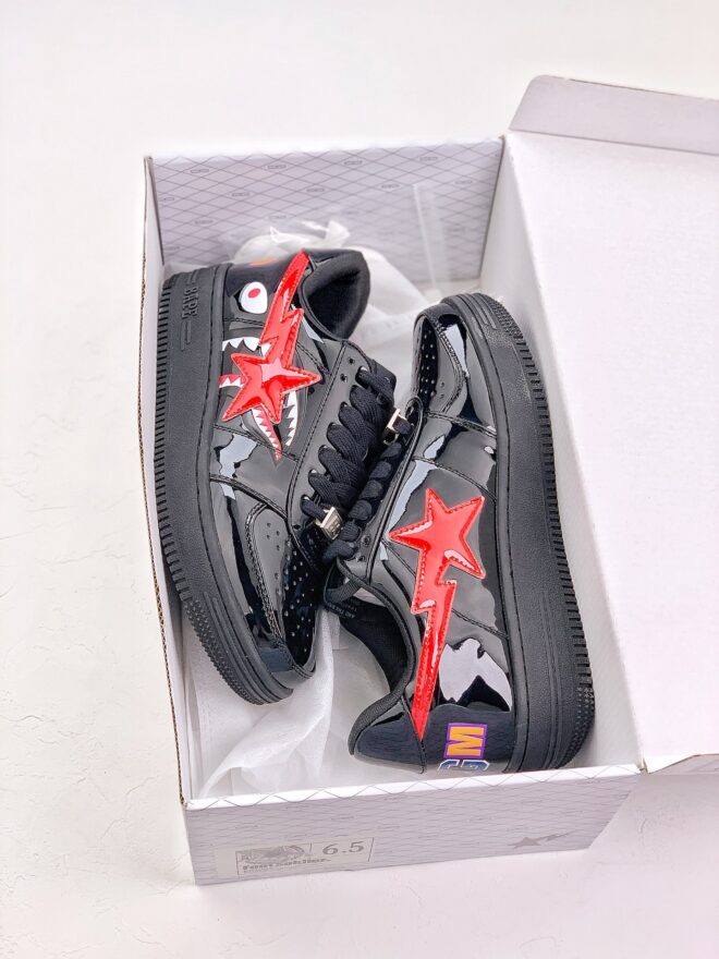 A Bathing Ape Bape Sta Low Shark Black - Image 4