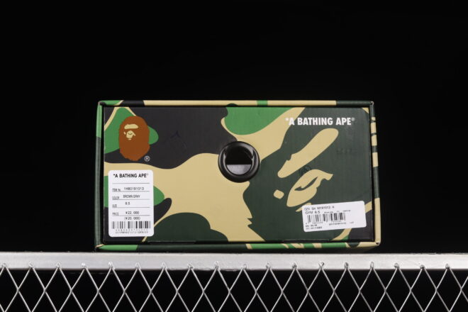 A Bathing Ape Bape SK8 STA Brown Ivory - Image 8