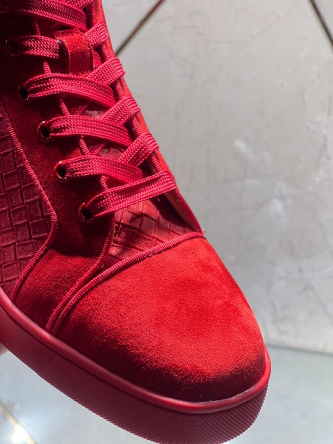 Christian Louboutin Sneakers Suede calf Red - Image 8