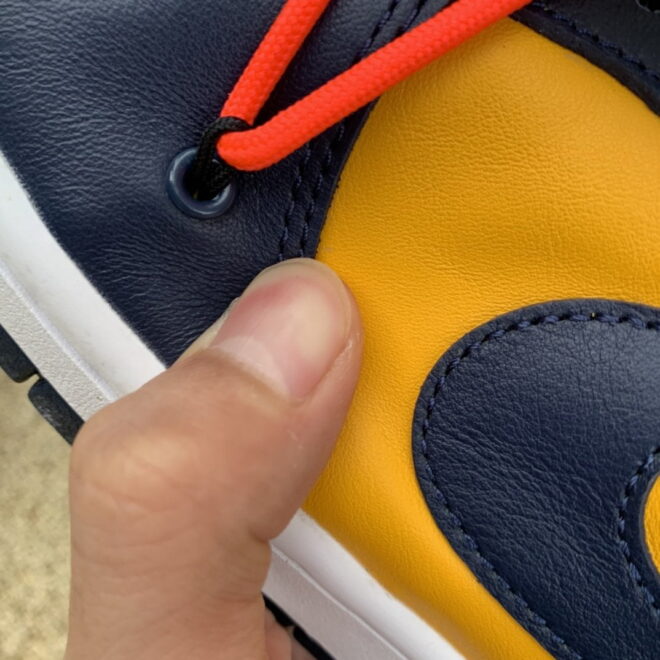 Nike Dunk Low Off-White University Gold Midnight Navy - Image 7