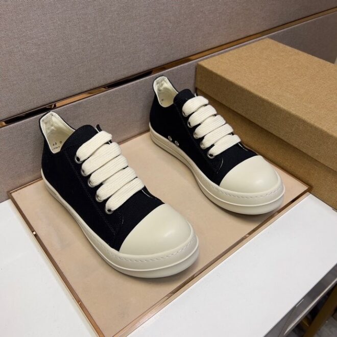 Rick Owens DRKSHDW Canvas Low Top Black - Image 7