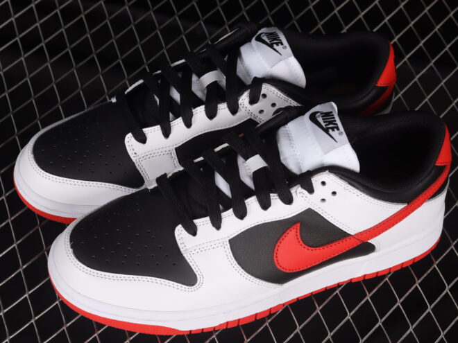 Nike Dunk Low Reverse Panda Red Swoosh - Image 9