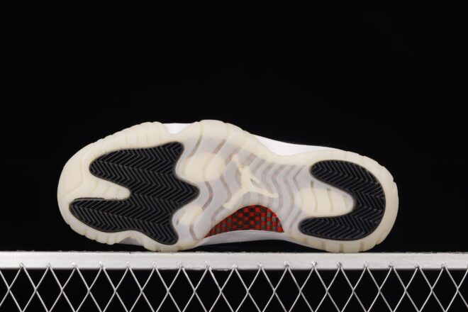 Jordan 11 Retro Low 72-10, Black/White/Sail/Gym Red - Image 10