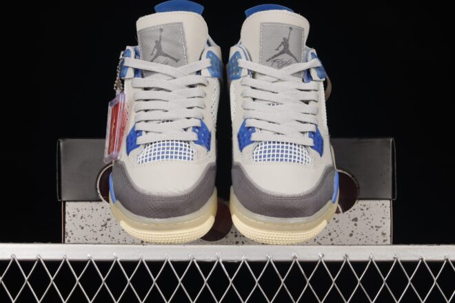 Off-White x Air Jordan 4 Military Blue - Image 4