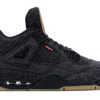 Experience Replica Air Jordan 4 Retro Levi's Black combining classic denim styling with the iconic Jordan silhouette